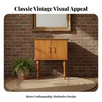 Vintage aesthetic 2-Door Storage Chest Distressed Finish Sideboard adaptable Use Accent Cabinet Multipurpose for Homeowners, Interior Designers, Adults, Entryway, Living Room, Hallway, Bedroom