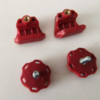 2 Pieces Reinforced Nylon Helmet Visor Fastening Clip Molded Plastic Visor Mounting Clip with Hardware Long-Lasting Sturdy for Coaches