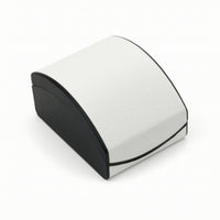 Watch Box with Hinged Lid Litchi-Grain Leatherette Watch Box Curved Flip-Top for Jewelers, Jewelry Packaging, Gift Presentation