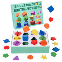 Sorting Box with Geometric Pieces Bright Color Sorting Box Educational Toy Fine Motor Skills Hand-Eye Coordination