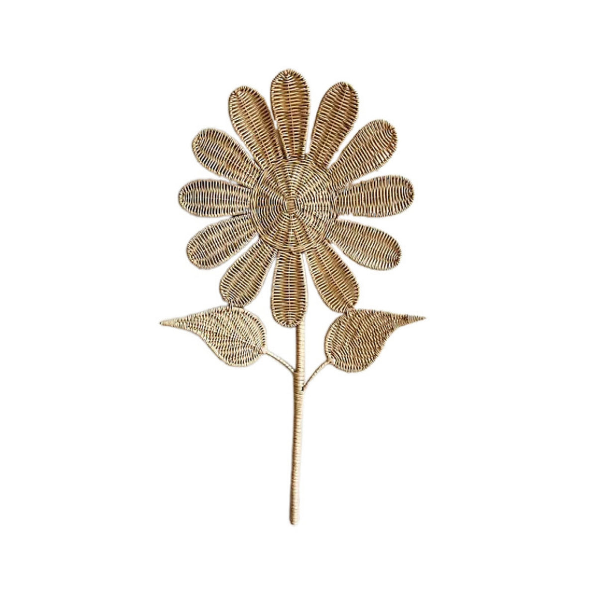 Rattan Sun-Shaped Flower Wall Hanging Handmade Rattan Wall Botanical Display Hanging Organic for Nursery