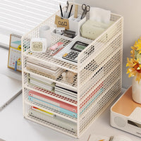 Desk File Organizer Rack, 6-tier Document Storage Shelf for Office Supplies
