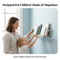 Clear Levitateing Shelf Space Saving Clear Book Ledge Safe Rounded Edges