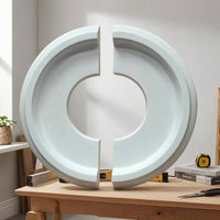 Ceiling Lamp Panel PU Round Ceiling Panel Light Fixture Trim White Chandelier Medallion Smooth Surface