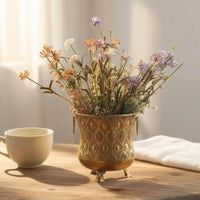 Lace Iron Flower Pot Hollow Vintage Iron Planter Pot Retro Shabby Planter