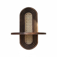 Vintage Wooden Display Unit French Country appeal Wall Shelf Decorative Accent Sturdy for Decor aficionados, Homeowners