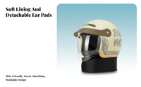 Electric Vehicle Helmet 3C Certified Moped Helmet Anti-Fog Lens for Motorcycle Riders, Adults, Daily Commute, City Travel, Long Rides