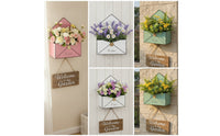 Rustic Envelope Planter Decorative Wall Pocket Easy to Install Wall Planter with Pocket Vertical for Home Decorators, Gardeners, Garden, Patio, Balcony, Fence