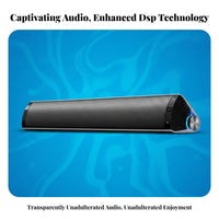 sleek Bluetooth Speaker Plug and Play Desktop Soundbar Portable Design Computer Peripheral for PC Users, Music Lovers, Bedroom, Gaming Setup, Travel