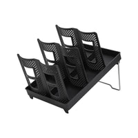 Slanted Paper Cup Holder Rack Multi-Compartment Countertop Cup Organizer Sturdy Easy to Clean for Coffee Shops