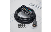 7 Pin Trailer Wiring Harness Stable electrical 7 Way Trailer Plug Cable Dust Cover Tow Gear for Towing