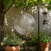 Creative Nordic Mandala Life Flower 3D Rotating Wind Chime Hanging Decor for Home Balcony