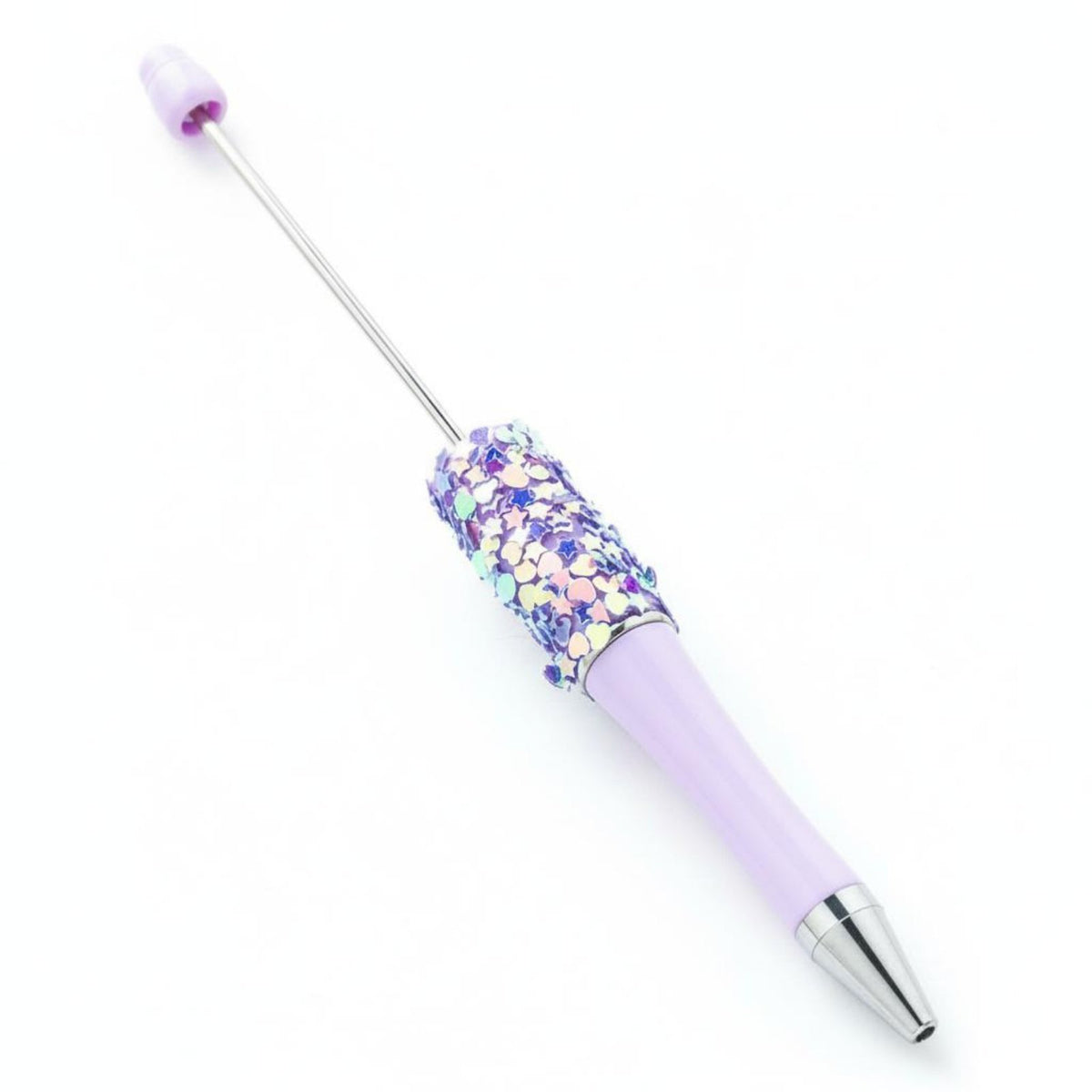 Cute Design DIY Beadable Pen Black Ink Beadable Pen Comfortable Grip Stationery Item for Children, Students, Crafters, Crafting, School, Journaling