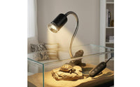 Timed Dimming Switch Clamp Basking Lamp Reflective Interior Gooseneck Basking Lamp Metal Body UK Plug for Reptiles, Pets