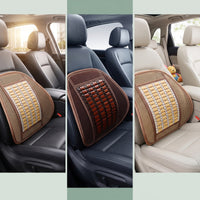 Support Cushion Breathable Cushion with Bamboo Panel Vented Backrest for Commuters