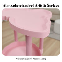 Space-Saving Butterfly-Shaped Side Table Modern Design Home Furnishing Lightweight Storage Stand Easy to Assemble for Apartment Dwellers, Young Adults, Living Room, Bedroom, Dormitory, Balcony