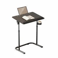 Space Saving C-Shaped Adjustable Desk Portable Design Adjustable C-Shaped Table Easy Assembly Household Furniture Slides Under Couch for Small Apartment Residents, Telecommuting Workers, Living Room, Balcony, Sofa Side, Home Office