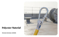 Heavy-Duty Fall Protection Connection Rope Long-Lasting Double Hook Safety Lanyard Wear-Resistant for Construction Workers, Technicians