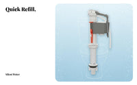 Easy Installation Toilet Cistern Fill Flush Valve Kit Eliminates Leaks Universal Toilet Reservoir Repair Kit Adjustable Height Anti-Siphon for Homeowners, DIY Enthusiasts, Property Managers, Bathroom, Restroom, Home, Office