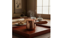 copper tea pot with side handle Traditional Craftsmanship Copper Tea Server Hammered Teapot