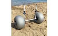 2 Pieces Inflatable PU Tire Kayak Cart Wheel Easy Installation Balloon Beach Wheel for Anglers