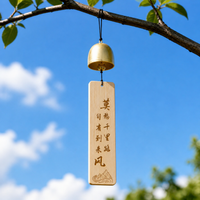 Bamboo Wind Chimes Outdoor, Carving Hanging Wind Chimes for Garden, Melodic Deep Tone for Patio & Balcony Decor