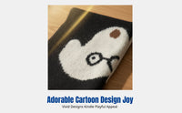 Winter Knitted Scarf, Korean Cartoon Creature, Unisex Neck Warmer, Soft Yarn, Gift
