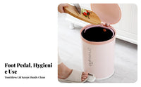 Odor Resistant Waste Bin Simple Design Foot Pedal Trash Can Lidded Step Bin Soft Close Lid Double Pail Trash Can for Homeowners