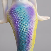 Colorful Mermaid Figurine Whimsical Resin Mermaid Coastal Home Decor Beach for Collectors, Aquatic Tank