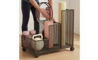 Exercise Equipment Organizer Open Exercise Mat Storage Mat Organizer Perforated Divided Equipment Rack
