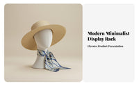 Pin-Accepting Mannequin Head Shoulder Design Hat Display Stand Stable Base Female Head Model for Cosplayers, Retailers, Retail Store, Boutique