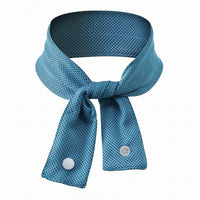Sweat Towel with Snap Button Wearable Cooling Neck Wrap Breathable Sweat Absorbing Towel for Summer Heat, Travel