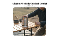 Foldable and Lightweight Portable Wood Combustion Cooker Easy to Assemble Wood Combustion Camp Cooker Stable Cooking Platform for Barbecue