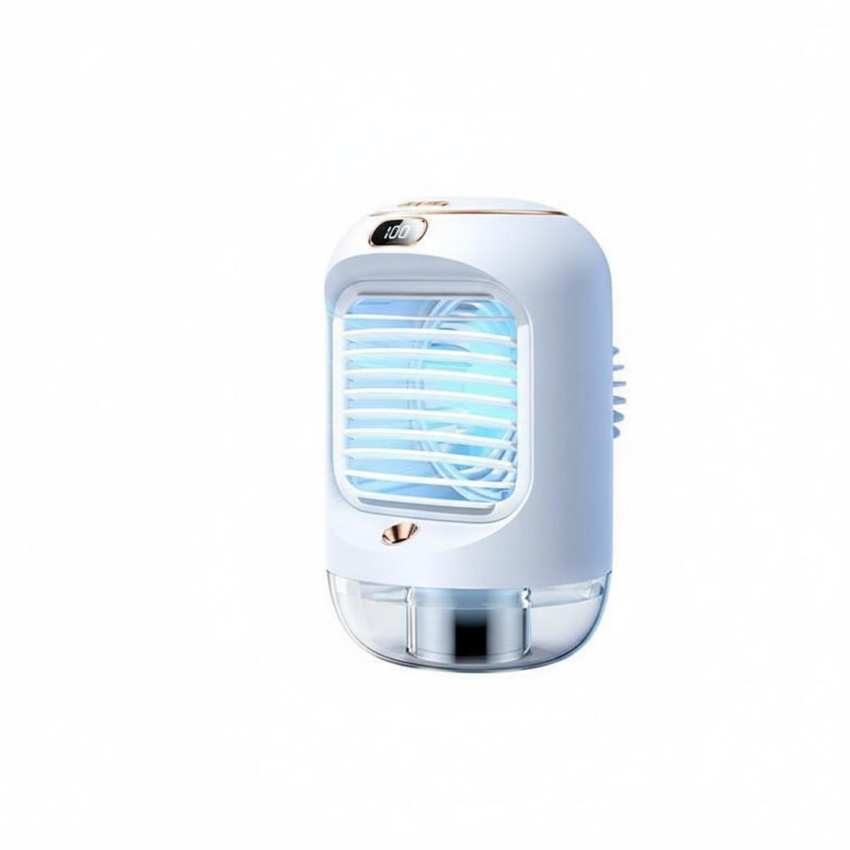 Rechargeable Humidifier Fan with Night Light 90° Oscillation Mini Misting Fan 3-Speed Control for Students, Adults, Desktop, Travel, Bedroom