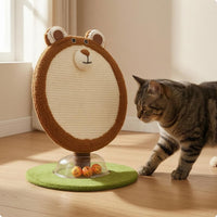Round Cat Scratching Board Circular Base Round Cat Scratcher 2-in-1 Design Activity Center Scratcher