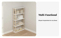 Space-Saving Design Tiered Corner Shelf Versatile Use Unrestrictedstanding Multi-Tier Rack Stable Construction Bookshelf Easy Assembly for Apartment Dwellers, Homeowners, Office Workers, Narrow Spaces, Small Areas, Study Room, Bedroom