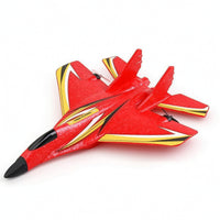Fixed-Wing RC Glider with Twin-Motor Rechargeable Foam RC Airplane Hand-Held Foam Glider Lightweight for Beginners, Kids, Park
