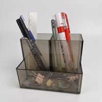Clear Acrylic Pen Organiser and Brush Holder, Multi Compartment Desk Organizer, Desktop Storage for Organization
