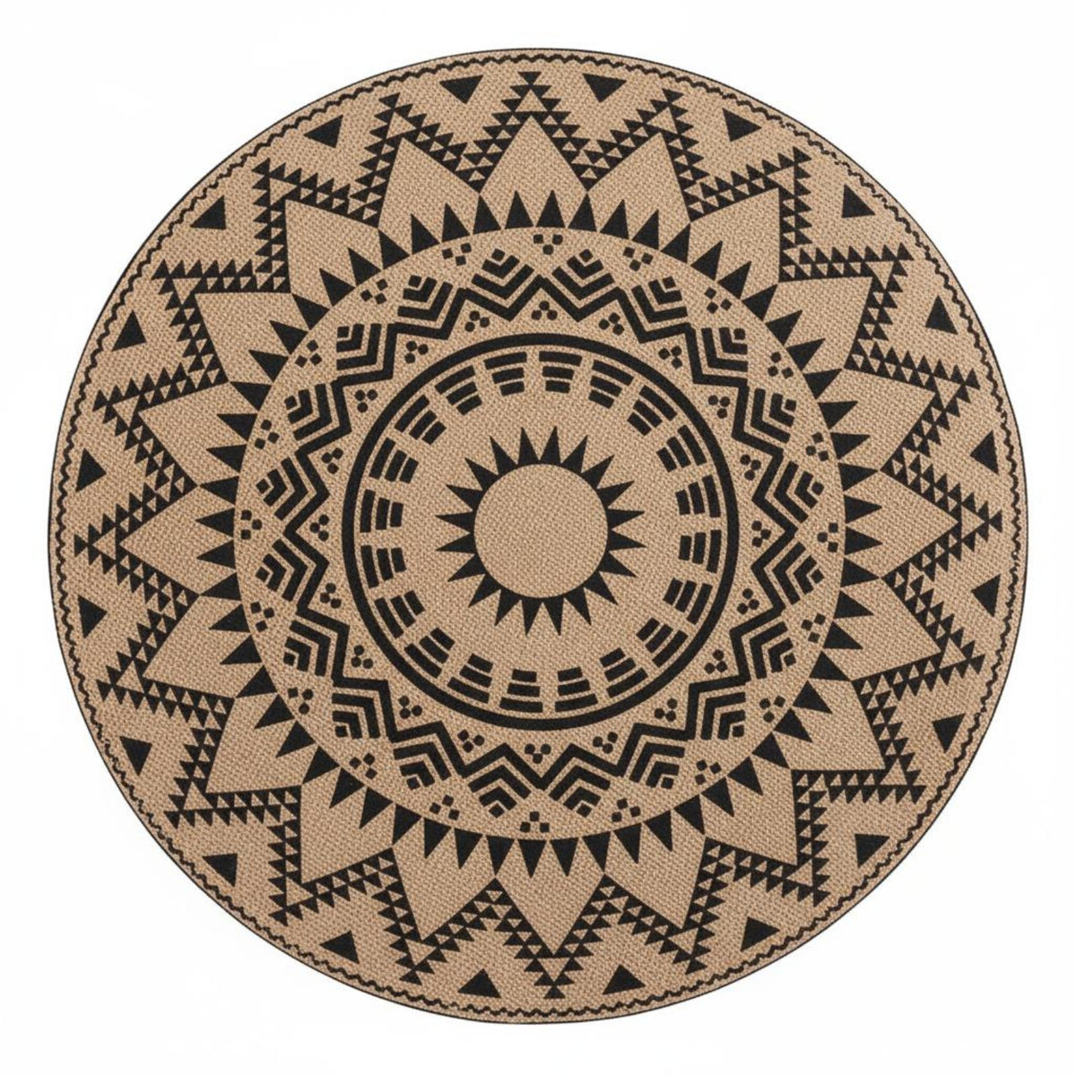 Round Jute Placemat Decorative Woven Round Placemat Versatile Use Heat Resistant Table Mat for Restaurant, Wedding, Party