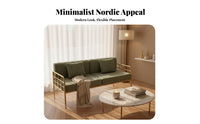 Nordic design Scalloped rear Settee Shell-Shaped rearrest Commercial Furniture space-saving Design Accent Seating Plush Upholstery for Interior Designers, Apartment Dwellers, Reception Area, cosmetics studio, Bavailableique, Small Spaces