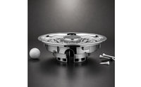 Utility Cart Hub Cap Silver 8-Inch Wheel Hub Cap Scratch-Resistant Vehicle Accessory