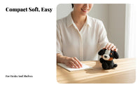 Miniature Dog Stuffed Toy Cute Soft Dog Figurine Stuffed Puppy Desk Companion for Office Workers, Students, Computer Screen
