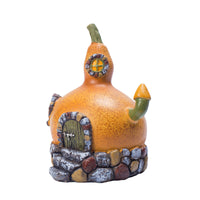 Rural Resin Craft Succulent Planter with Thatched Cottage and Light