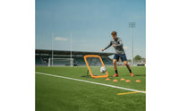 Soccer Deflection Net with Metal Stand Sturdy Deflection Training Net Portable for Young Athletes, Backyard