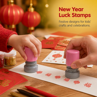 Year of the Horse Good Fortune Stamp for Kids, New Year Blessing