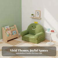 2-in-1 Design transformable Flip-Open Sofa Soft and Comfy transformable Character Lounger creature Theme Toddler Armchair Foldable for Toddlers, Infants, Parents, storytime reading corner, Nap Time, Playroom, Nursery