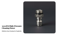 2 Pieces Stainless Steel Pressure Washer Connector Heavy Duty M14x1.5 Male Female Connector Kit Ball Lock Design