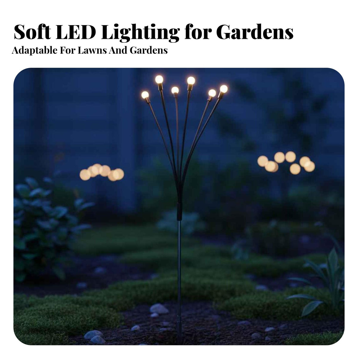 Glowing Garden Stake Light Dances in the Wind with Wind LED Glowing Garden Stake Lights Waterproof Graceful Movement LED Stake Light