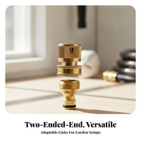 O-Seal Seal Brass Hose Quick Connect Knurled Grip Garden Hose Quick Connector Tool No-Tool Faucet Connector Leak Proof