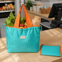 Reusable Grocery Long Bag Shoulder Handles Foldable Tote Bag Capacity Saving